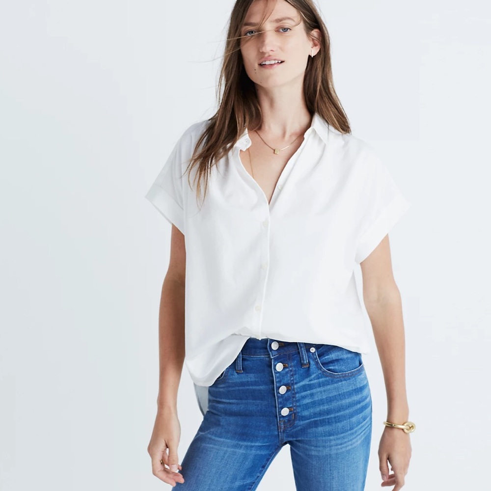Madewell Central Shirt in Pure White size XL EUC